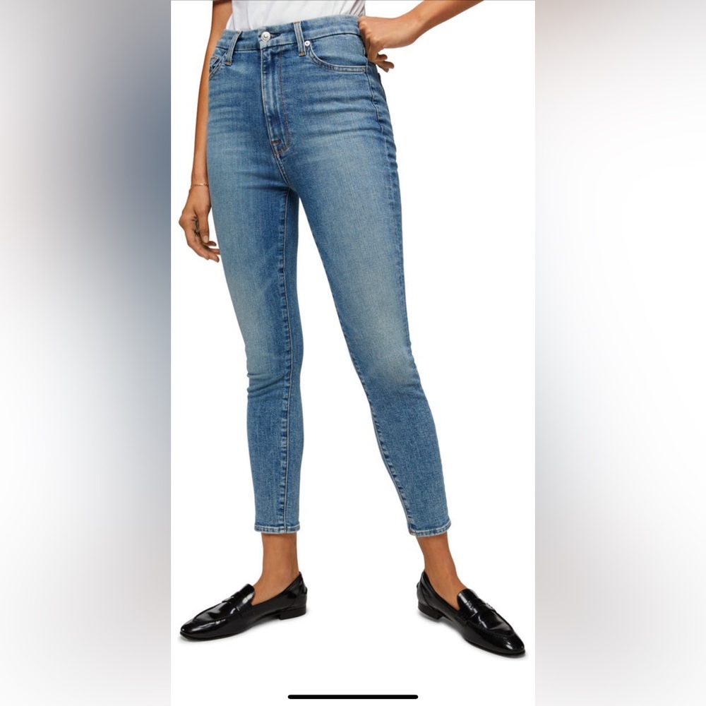 7 for all Mankind Aubrey Ultra High Waist Ankle Skinny Jean Size 30